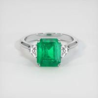 2.93 Ct. Emerald Ring, Platinum 950 1