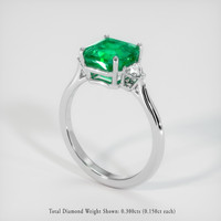 2.93 Ct. Emerald Ring, Platinum 950 2