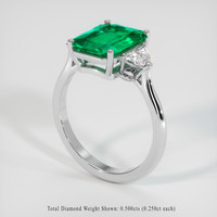 2.29 Ct. Emerald Ring, Platinum 950 2
