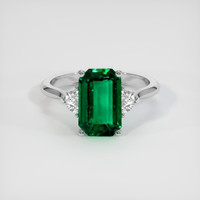 2.77 Ct. Emerald Ring, Platinum 950 1