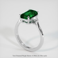 2.77 Ct. Emerald Ring, Platinum 950 2