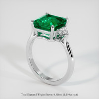 2.94 Ct. Emerald Ring, Platinum 950 2