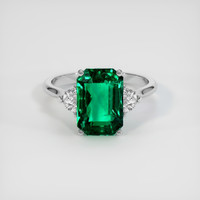 2.91 Ct. Emerald Ring, Platinum 950 1