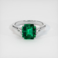 1.90 Ct. Emerald Ring, Platinum 950 1
