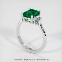1.90 Ct. Emerald Ring, Platinum 950 2