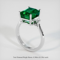 4.85 Ct. Emerald Ring, Platinum 950 2