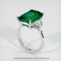 7.99 Ct. Emerald Ring, Platinum 950 2