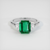 2.61 Ct. Emerald Ring, Platinum 950 1