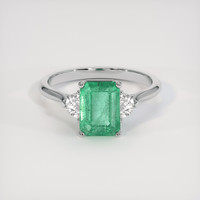 2.12 Ct. Emerald Ring, Platinum 950 1
