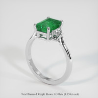 2.25 Ct. Emerald Ring, Platinum 950 2