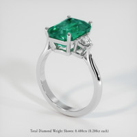 4.74 Ct. Emerald Ring, Platinum 950 2