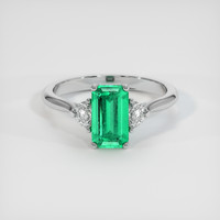 1.35 Ct. Emerald Ring, Platinum 950 1