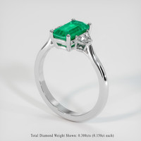 1.35 Ct. Emerald Ring, Platinum 950 2