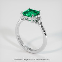 1.41 Ct. Emerald Ring, Platinum 950 2