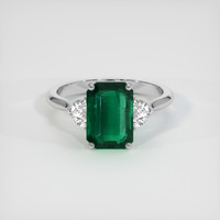 3.37 Ct. Emerald Ring, Platinum 950 1