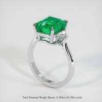 4.45 Ct. Emerald Ring, Platinum 950 2