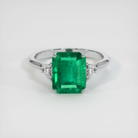 3.66 Ct. Emerald Ring, Platinum 950 1