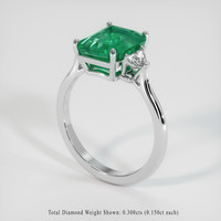 3.66 Ct. Emerald Ring, Platinum 950 2