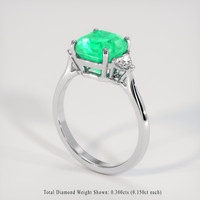 2.58 Ct. Emerald Ring, Platinum 950 2
