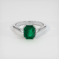 1.50 Ct. Emerald Ring, Platinum 950 1