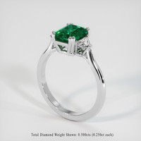 1.50 Ct. Emerald Ring, Platinum 950 2