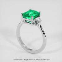3.01 Ct. Emerald Ring, Platinum 950 2