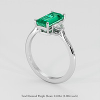 2.35 Ct. Emerald Ring, Platinum 950 2
