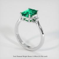 1.86 Ct. Emerald Ring, Platinum 950 2