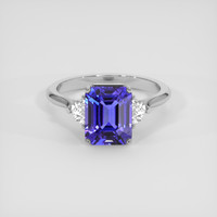 3.78 Ct. Violetish Blue Tanzanite Ring, Platinum 950 1