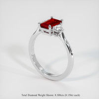 1.04 Ct. Ruby Ring, Platinum 950 2