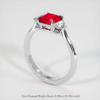 1.22 Ct. Ruby Ring, Platinum 950 2