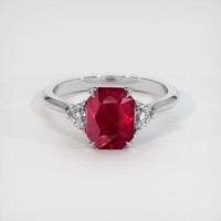 2.31 Ct. Ruby Ring, Platinum 950 1