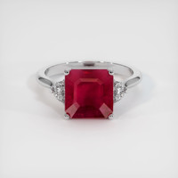 4.21 Ct. Ruby Ring, Platinum 950 1