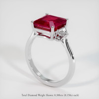 4.21 Ct. Ruby Ring, Platinum 950 2