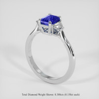 1.20 Ct. Blue Sapphire Ring, Platinum 950 2