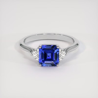 2.12 Ct. Blue Sapphire Ring, Platinum 950 1
