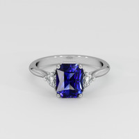 2.32 Ct. Blue Sapphire Ring, Platinum 950 1