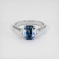 2.32 Ct. Bi Color Sapphire Ring, Platinum 950 1