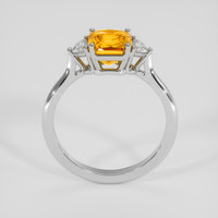 2.56 Ct. Yellowish Orange Sapphire Ring, Platinum 950 3
