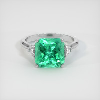 4.21 Ct. Emerald Ring, Platinum 950 1