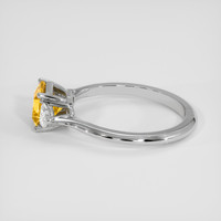 1.66 Ct. Yellowish Orange Sapphire Ring, Platinum 950 4
