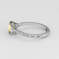 1.40 Ct. Peach Sapphire Ring, Platinum 950 4