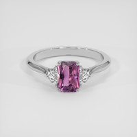 0.94 Ct. Purplish Pink Sapphire Ring, Platinum 950 1