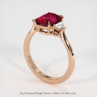 2.31 Ct. Ruby Ring, 14K Rose Gold 2