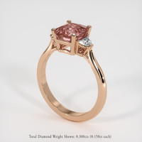 2.56 Ct. Padparadscha Sapphire Ring, 14K Rose Gold 2