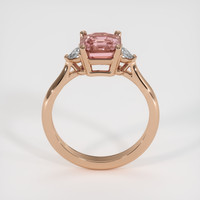 2.56 Ct. Padparadscha Sapphire Ring, 14K Rose Gold 3