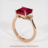 4.21 Ct. Ruby Ring, 18K Rose Gold 2