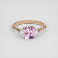 2.22 Ct. Purplish Pink Sapphire Ring, 18K Rose Gold 1