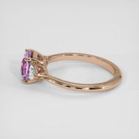 2.22 Ct. Purplish Pink Sapphire Ring, 18K Rose Gold 4