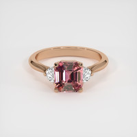 2.56 Ct. Padparadscha Sapphire Ring, 18K Rose Gold 1